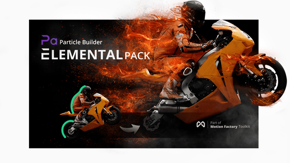 Partikelgenerator | Elemental Pack: Spezielle Voreinstellungen für Fire Sand Smoke Sparkle