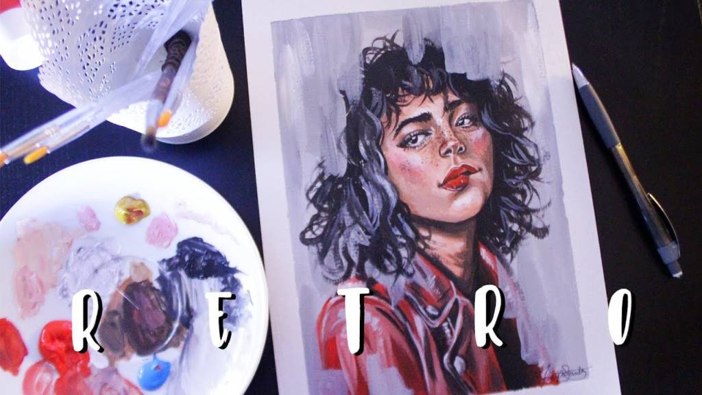 'Retro' Acryl Speed ​​Painting 💋