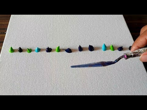 Seerosen / Einfache abstrakte Maldemo / Für Anfänger / Befriedigend / Tägliche Kunsttherapie/Tag #067