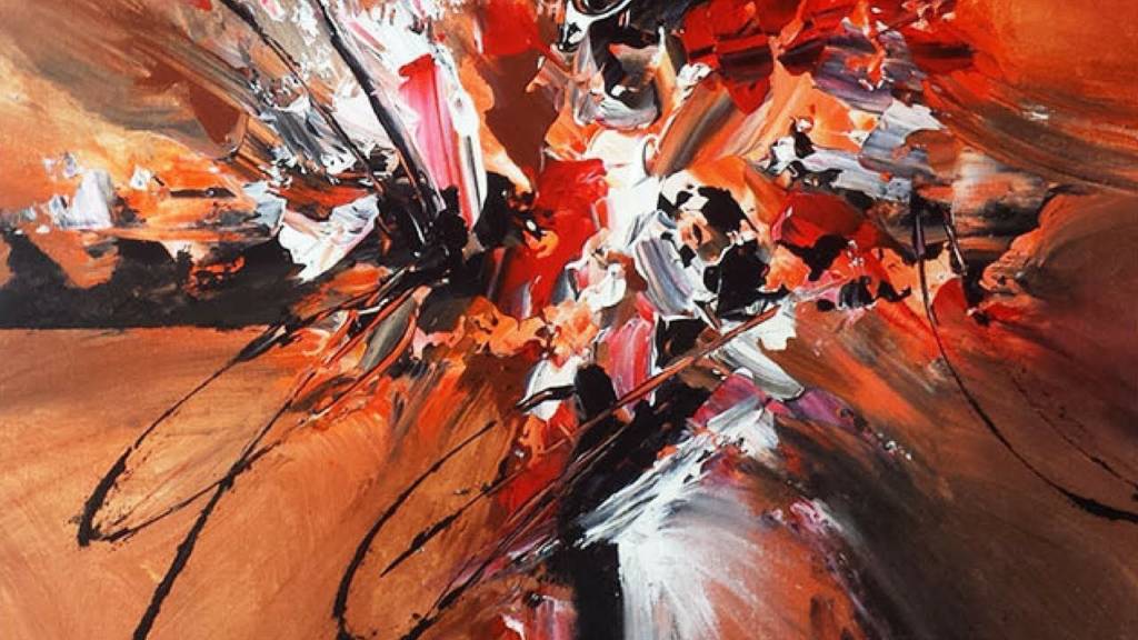 Abstrakte Malerei DEMO 33 / Abstrakte Kunst / Mischen von Acrylfarben / Maltechniken