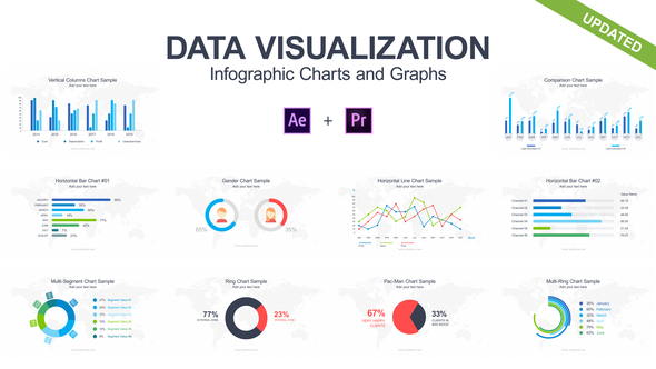 Datenvisualisierung - Infografik-Diagramme und Grafiken