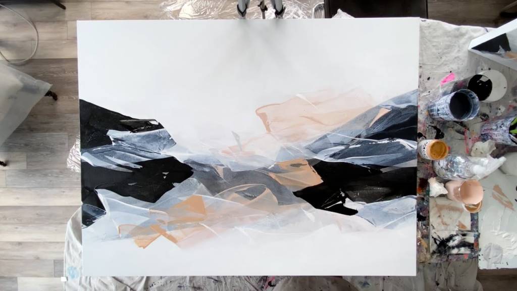 Demonstration der abstrakten Malerei | Katalysatorkeil- und Acrylmaltechniken