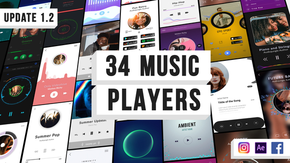 Musikvisualisierungsplayer für Instagram Story