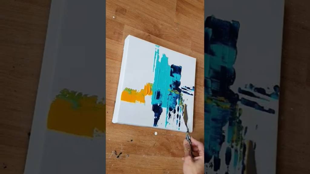 Wie man abstrakte Malerei mit Acrylfarbe malt #Shorts #art #painting