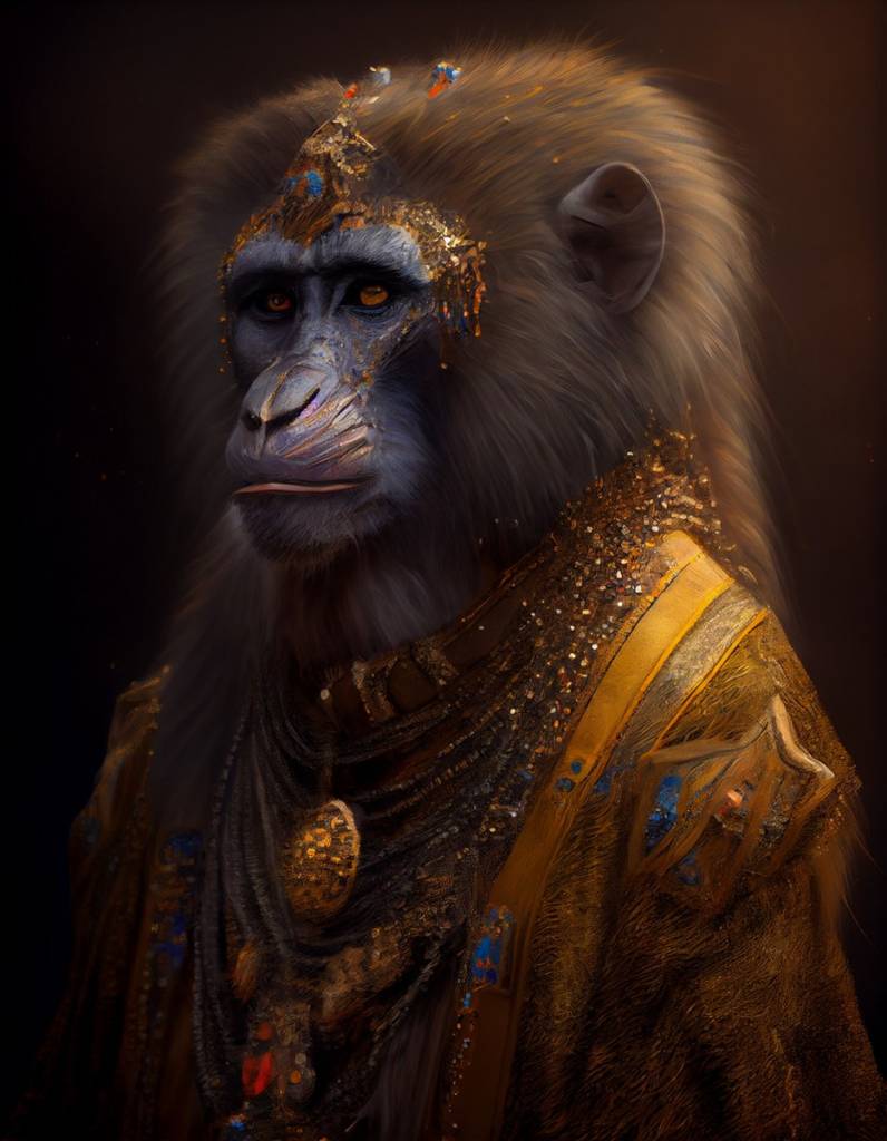 Baboon as "Portrait of Adele Bloch-Bauer