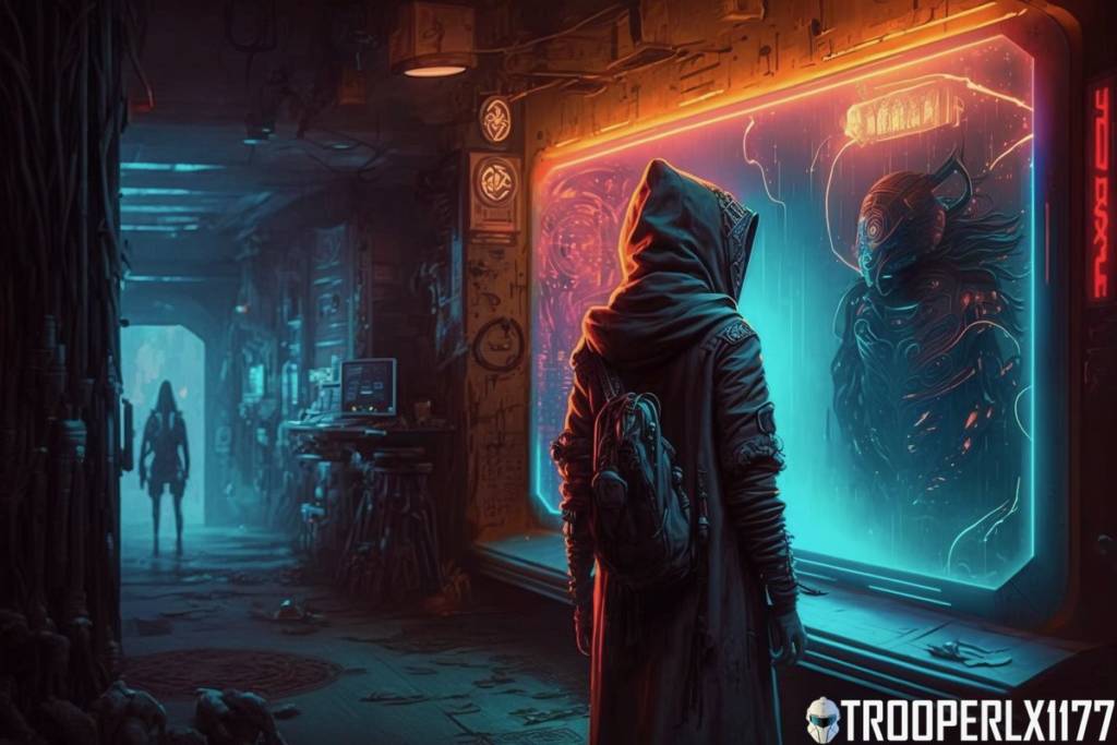 “Cyberpunk underground market” #art #art