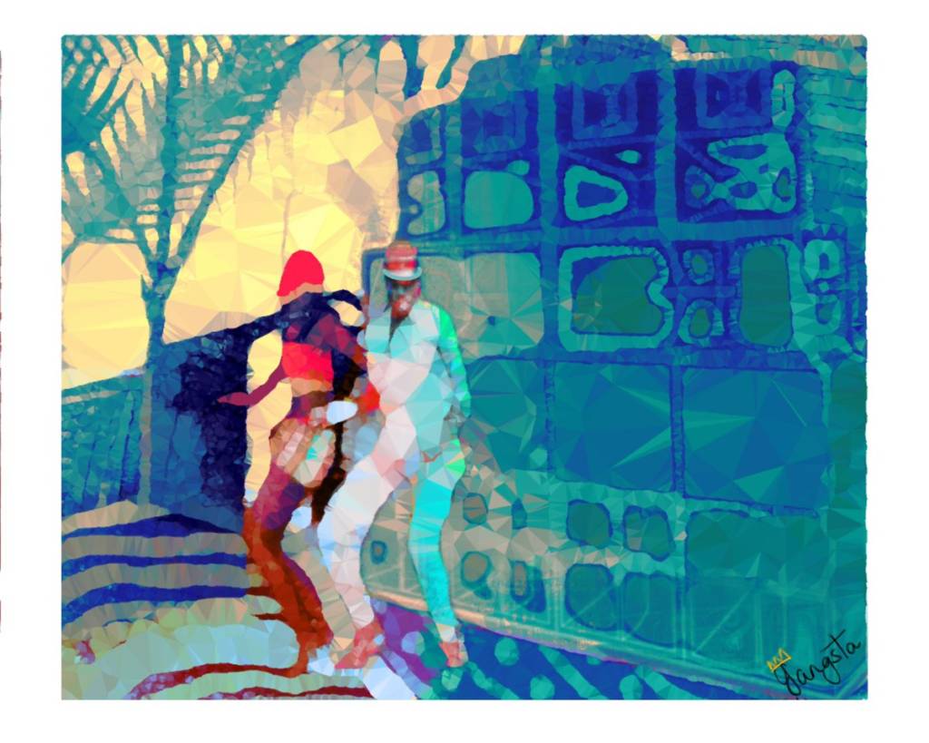 Letz Dance Mixed Media ArT