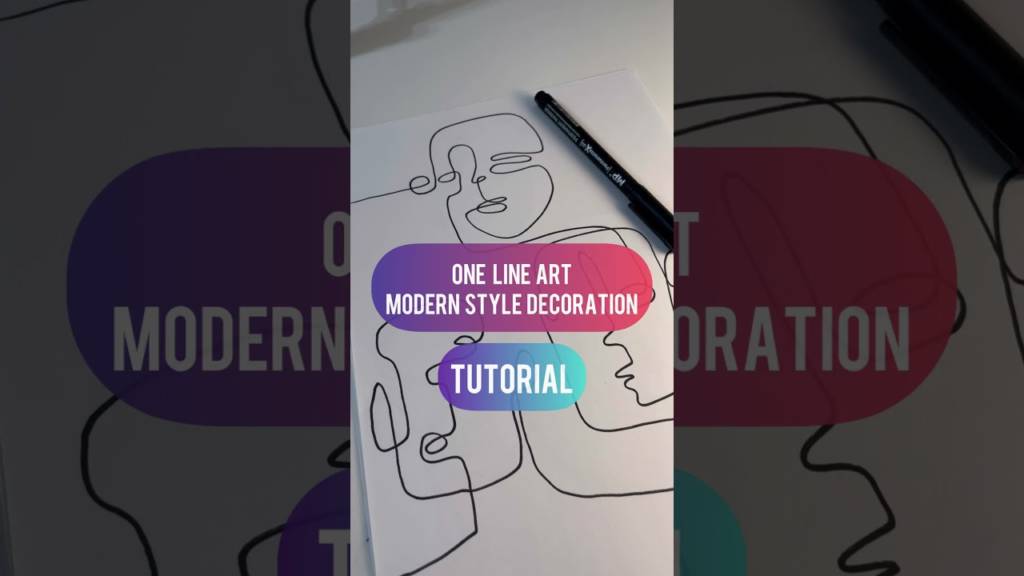 🖌 ❌✅One Line Face painting || Step by step modern art painting || Home decoration 😎