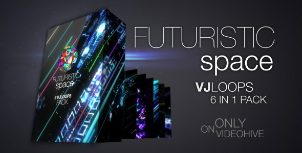 Futuristisches Weltraum-VJ-Paket