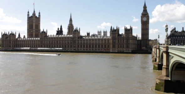 House Of Parliament tagsüber Zeitraffer in London