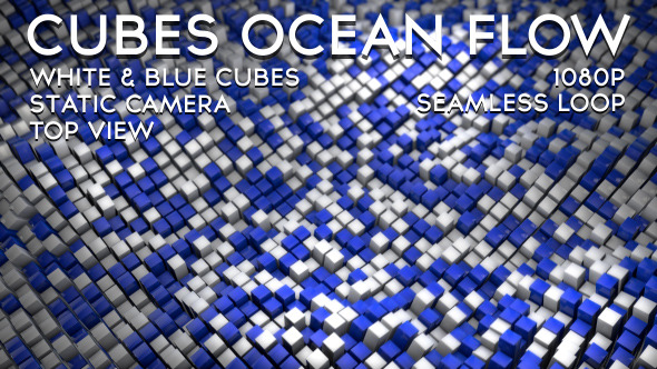 Würfel Ocean Flow / Blau & Weiß