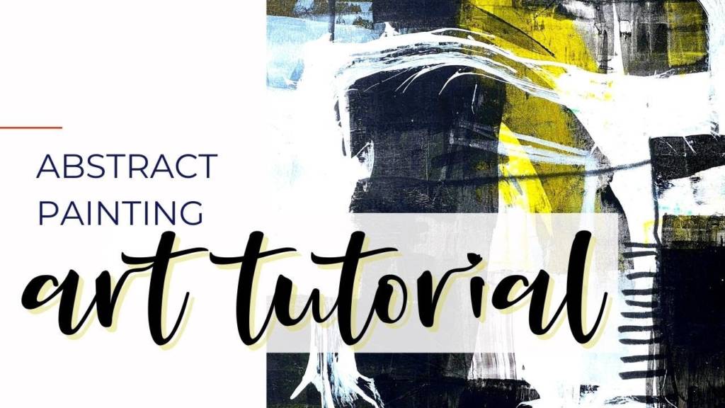 Mal-Tutorial - Abstraktes Schwarz-Weiß mit Farbtupfern #arttutorial #abstractpainting