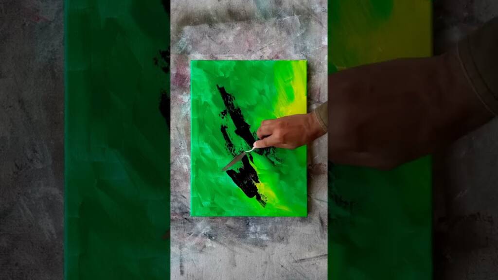 Easy Abstract Painting | Abstract Art | For Beginners | #Shorts