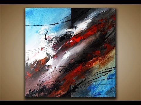 Abstract Painting DEMO 34 / Abstract art / Blending acrylics / painting techniques