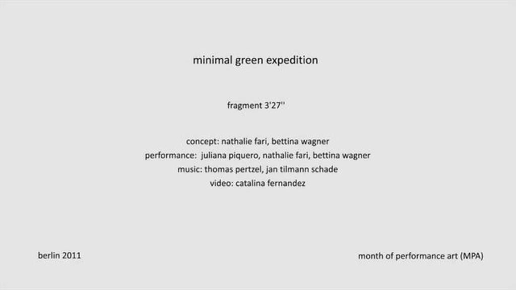 minimal green expedition_trailer_juliana piquero