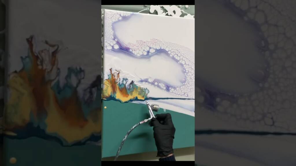 "Reflection" Acrylic pour painting. Acrylic pouring abstract painting Easy abstract art