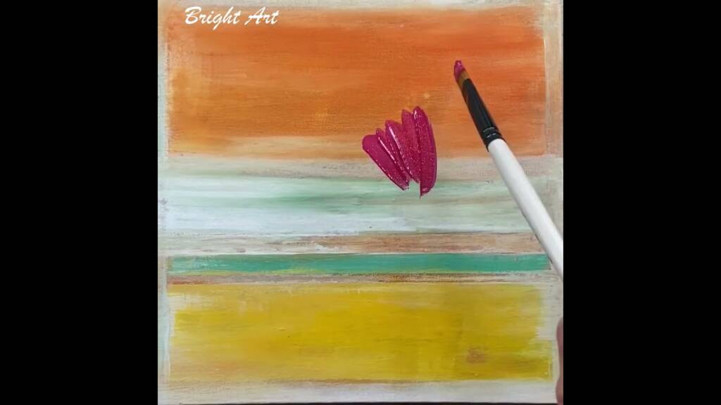 Abstract Art/Flower/ Beauty And Cuty/ Easy Acrylic Painting Tutorial #short #drawing #art