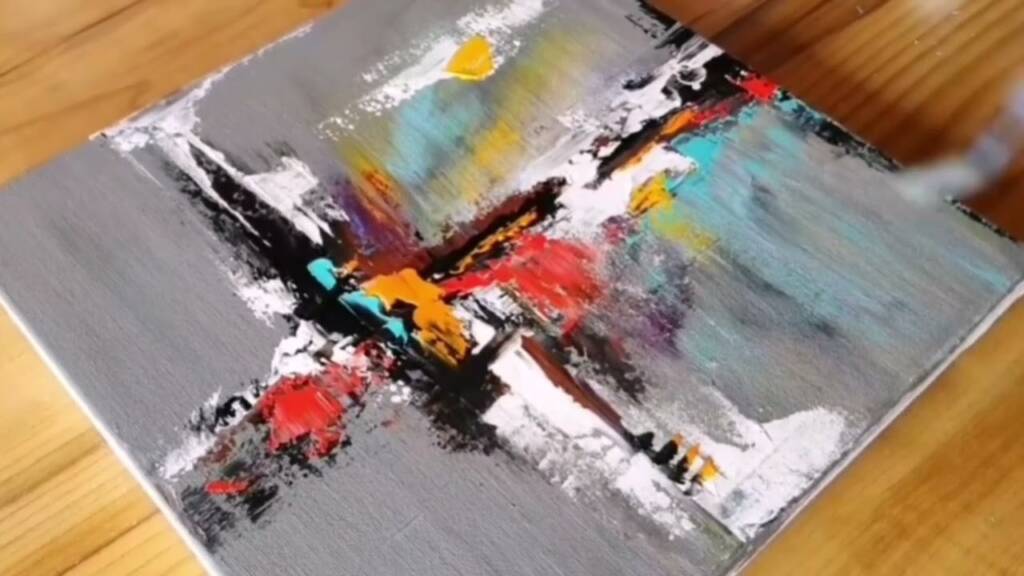 How to easily paint an abstract painting So malen Sie ganz einfach ein abstraktes Gemälde