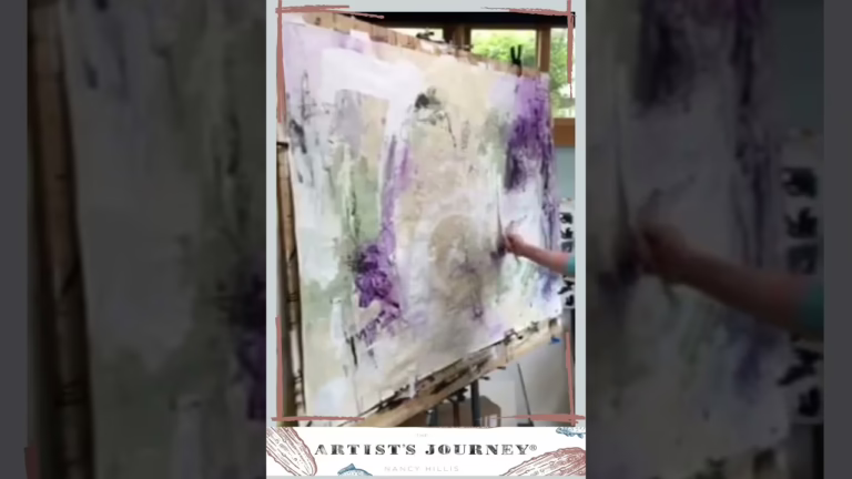 Calm Purple Abstract Art Painting