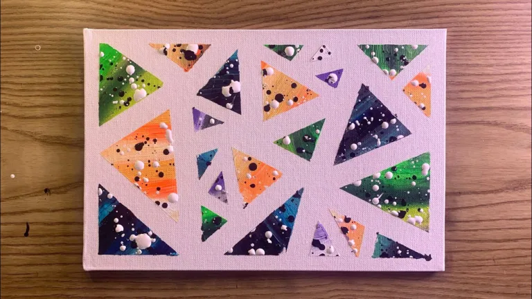 Geometric Abstract Painting | Acrylics | Contemporary | Painting Techniques | Triangles Art