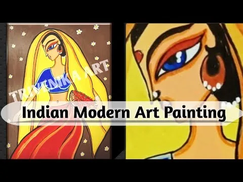 #MODERN ART Painting by Trivenika| #Acrylic Painting Demo for Beginners|| Easy #Painting