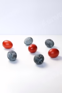 Minimal Easter celebration concept. Design, visual art, minimalism. Balance and harmony concept. Men