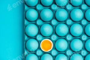 Minimal visual art design with eggs
