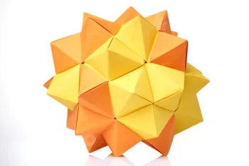 Modular origami model on white