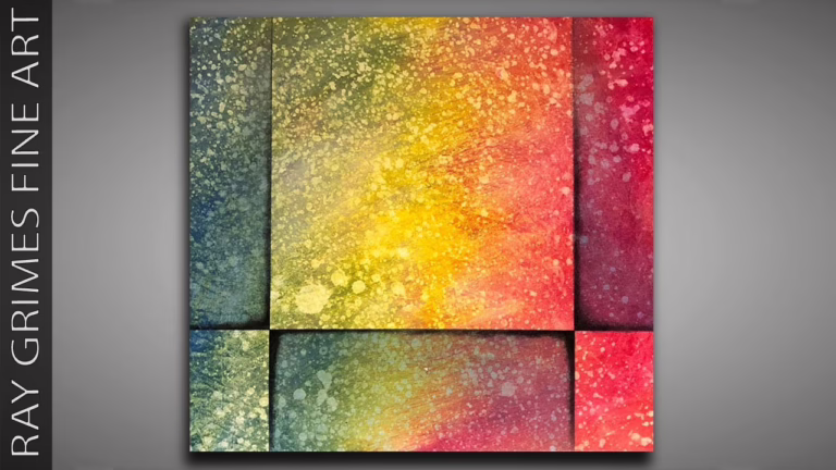 Simple Painting Technique / 153 / Acrylics / Abstract Painting Demonstration