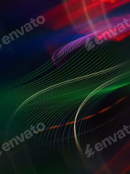 Vertical shot of abstract layers of light, smooth light art, visual space
