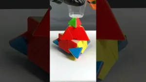 Acrylic Dirty Pour with Rubik's Cube | Fluid Painting | Acrylic Pouring | Abstract Art #Rubikscube