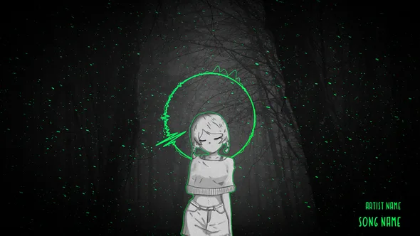 Animated Audio Spectrum Music Visualizer