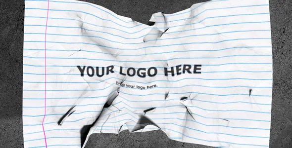 Crumpling Paper Logo Reveal 7 Crumpling Paper Logo Reveal