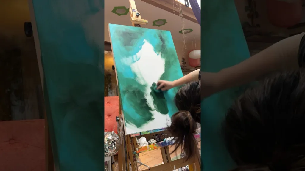 How I Loosen Up for My Intuitive Abstract Acrylic Paintings #acrylicpainting #intuitiveart #artist