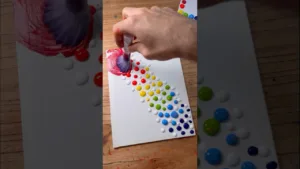 Satisfying Painting with Rainbow Colors Using a Make-up Brush! 🤩✨🎨 #artistomg #art #shortsart