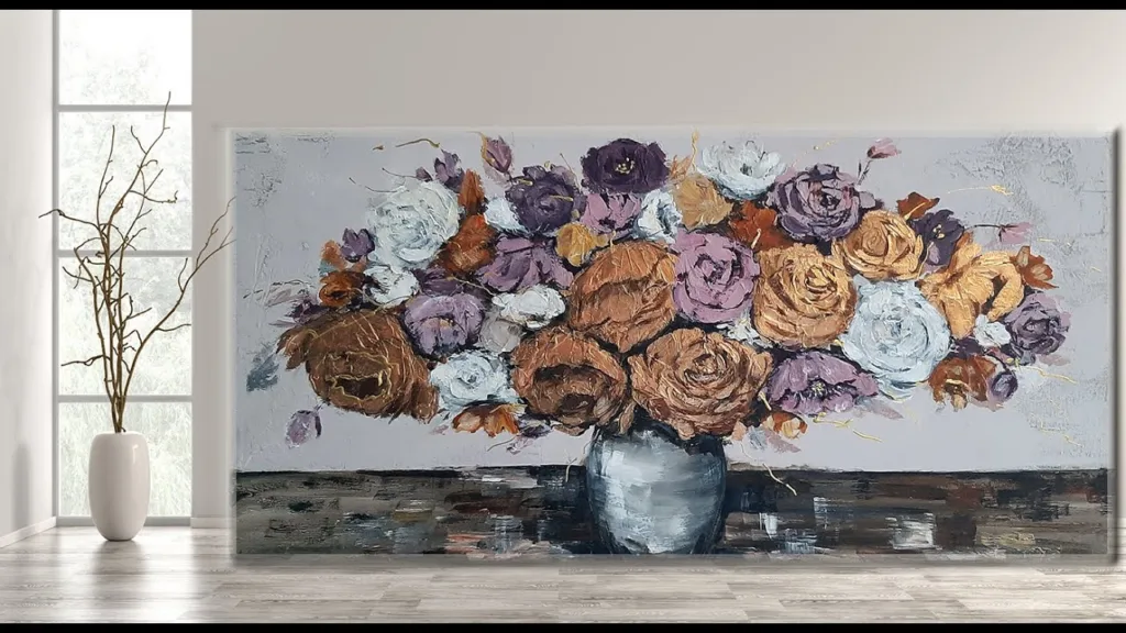 Still Life Abstract Flowers/ Texture /Speed Painting / MariaArtHome