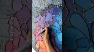 What? Glue gun fluidart amazing painting