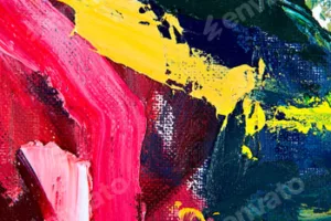 Abstract fragment of my oil painting. Oil on canvas. focus on brushstrokes
