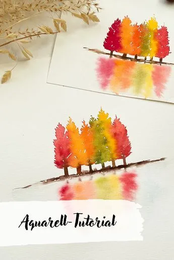 Aquarell Tutorial - Bäume im Herbst 4 42705d86c1968ab72dcf78b0a6e56dc1