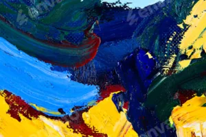 Abstract fragment of my oil painting. Oil on canvas. focus on brushstrokes