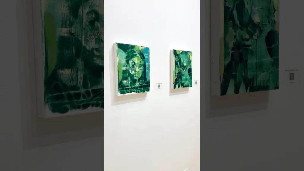 Art discussion at Solo Exhibition “ Echoes of Seasons”, Collin College, Plano, TX