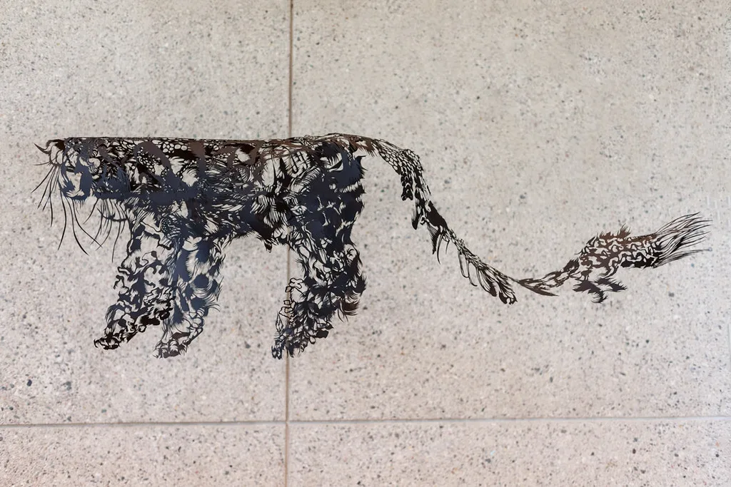 ArtPrize2014-Installation-Paper-Cut-Sculpture-Nahoko-Kojima_Cloud_Leopard_Artprize4