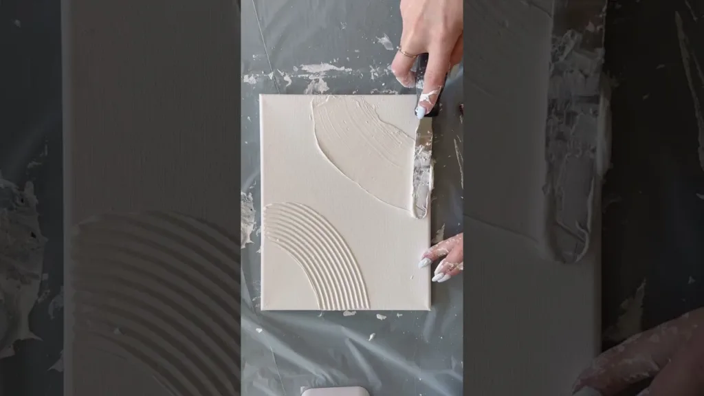 Artist uses modeling paste to create textured art!