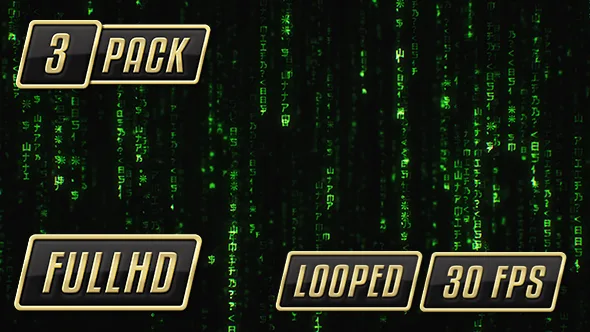 Matrix Code Rain - Futuristic Digital Glitch Effect