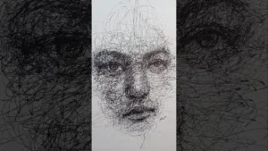Transform Rough Sketches into Realistic Portraits #scribbling #art #drawing #scribble #drawing