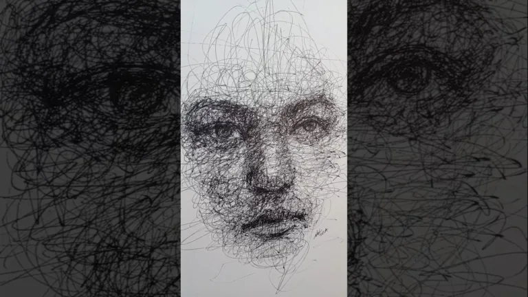 Transform Rough Sketches into Realistic Portraits #scribbling #art #drawing #scribble #drawing
