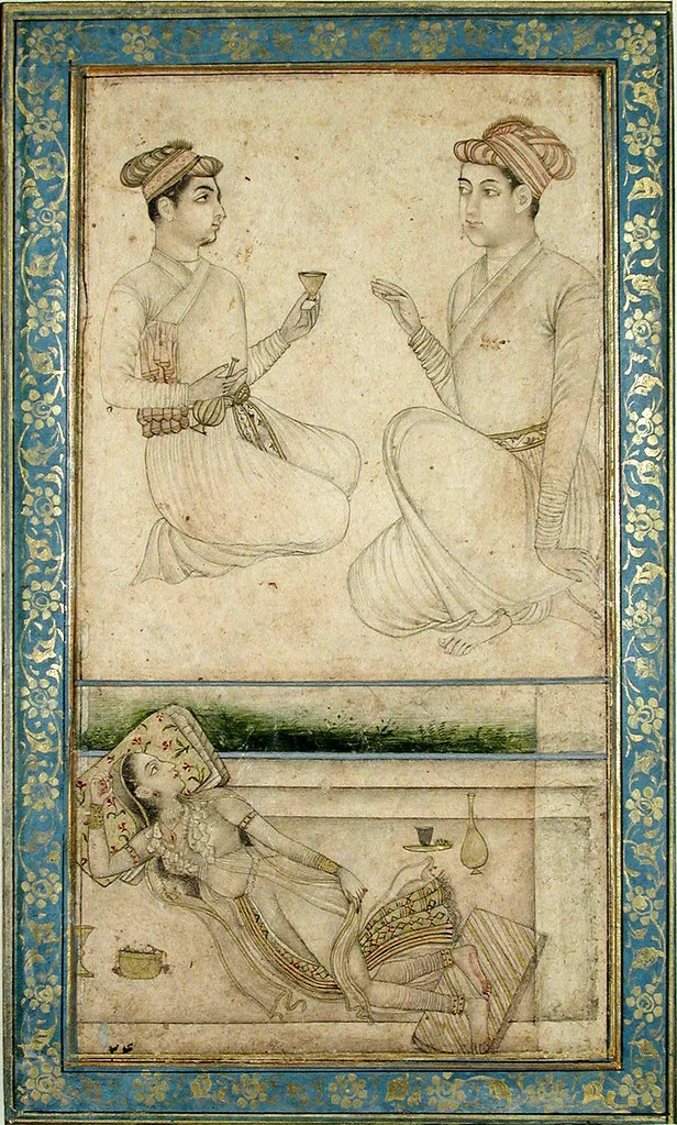 Two princes and a reclining lady