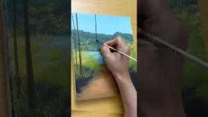 Acrylic painting 💚 #art #shorts #painting