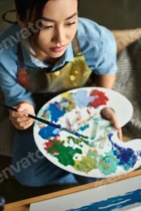 Artists palette: a moment of creation