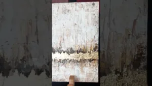 Easy Abstract Art ✨ Texture + Gold Leaf = Wow!